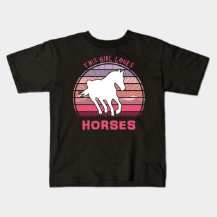 This Girl Loves Horses Kids T-Shirt